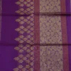PURE COTTON SAREES - Deep Violet with Antique Gold & Black