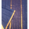 ...19 CHETTINAD COTTON SAREES - Royal Blue with Teal Blue Checks & Antique Gold