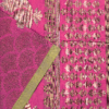 PURE COTTON - Magenta Pink with Sage Green Border