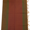 2 PURE COTTON - Chocolate Brown with Wine Purple & Teal Green