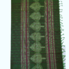 PURE COTTON SAREES -  Deep Forest Green with Lime Green & Magenta Accents
