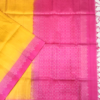 2 SOFT SILK SAREES - Mustard Yellow with Rani Pink