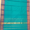 ..2 CHETTINAD COTTON SAREES - Peacock Teal with Royal Blue and Antique Gold