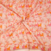 COTTON SAREES  -  Blush Peach with Coral Pink, Orange and Beige