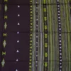 PURE COTTON SAREES - Chocolate Brown with Lime Green & Silver