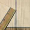 CHETTINAD COTTON SAREES  - Cream Beige with Olive Green, Antique Gold & Black