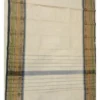 CHETTINAD COTTON SAREES  - Cream Beige with Olive Green, Antique Gold & Black