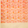 COTTON SAREES  -  Blush Peach with Coral Pink, Orange and Beige