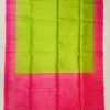 23 SOFT SILK SAREES - Parrot Green with Rani Pink