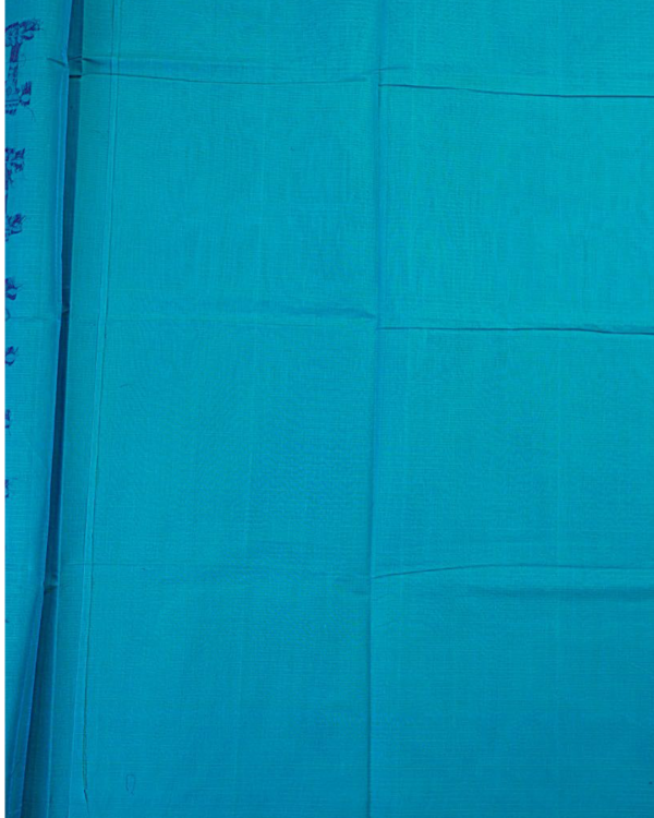 .24 PURE COTTON SAREES - Teal Blue