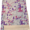 COTTON SAREES  - Light Sky Blue with Purple, Magenta & Beige