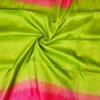 25 SOFT SILK SAREES - Parrot Green with Rani Pink