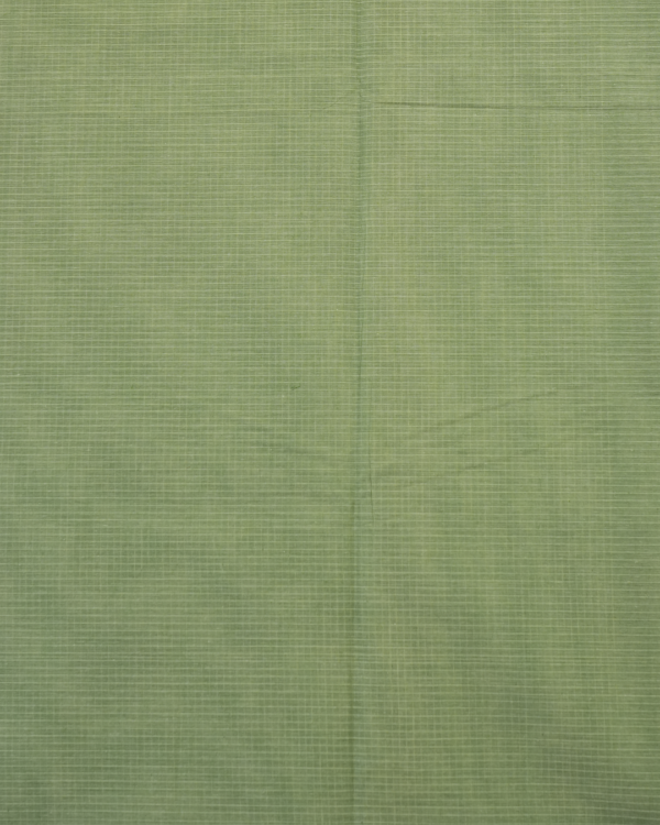 PURE COTTON SAREE - Sage Green with Maroon