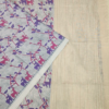 COTTON SAREES  - Light Sky Blue with Purple, Magenta & Beige