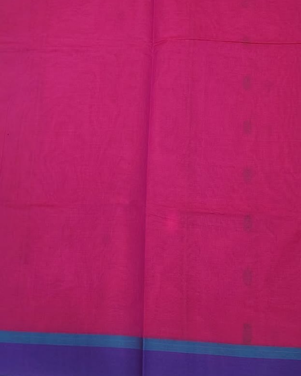 PURE COTTON SAREES - Rani Pink