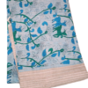 ..29 COTTON SAREES - Pastel Sky Blue with Teal Green & Royal Blue