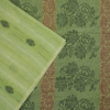 3 PURE COTTON SAREE - Light Olive Green with Dark Green