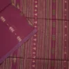 PURE COTTON SAREES - Magenta Pink with Antique Gold & Purple