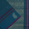 PURE COTTON SAREE - Teal Blue