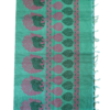 PURE COTTON SAREES - Aqua Green with Royal Blue & Magenta