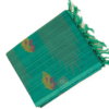 PURE COTTON SAREES - Teal Green with Multicolour Woven Accents