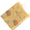 .33 PURE COTTON SAREES - Sand Beige with Multicolour Peacock Motifs