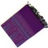 PURE COTTON SAREES - Rich Purple with Turquoise Blue