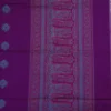 PURE COTTON SAREES - Rich Purple with Turquoise Blue