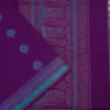 PURE COTTON SAREES - Rich Purple with Turquoise Blue