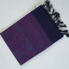 337 PURE COTTON SAREES - Deep Navy Purple with Magenta