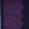 338 PURE COTTON SAREES - Deep Navy Purple with Magenta