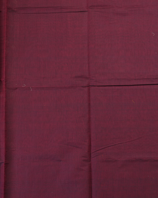 PURE COTTON SAREE - Deep Wine