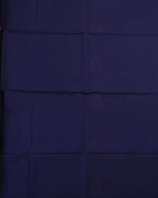 340 PURE COTTON SAREES - Deep Navy Purple with Magenta