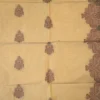 342 PURE COTTON SAREES - Sand Beige with Olive Green, Maroon & Black