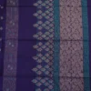 PURE COTTON SAREES - Deep Purple with Lavender, Teal Blue & Sea Green