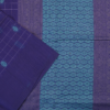 37 PURE COTTON SAREE - Royal Violet with Teal Blue