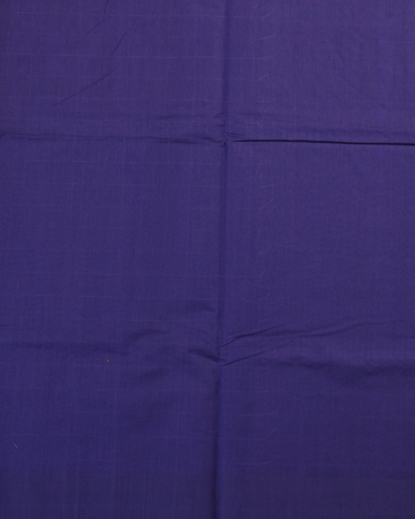 PURE COTTON SAREE - Royal Violet with Teal Blue