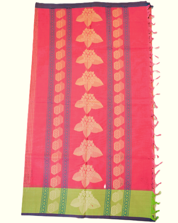 39 PURE COTTON SAREES - Coral Pink