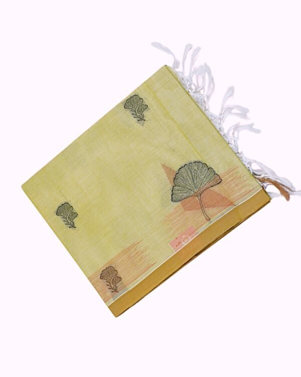 PURE COTTON SAREE - Pistachio Green