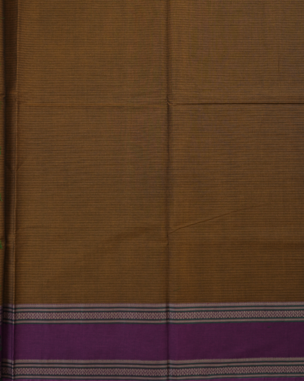 4 PURE COTTON - Chocolate Brown with Wine Purple & Teal Green