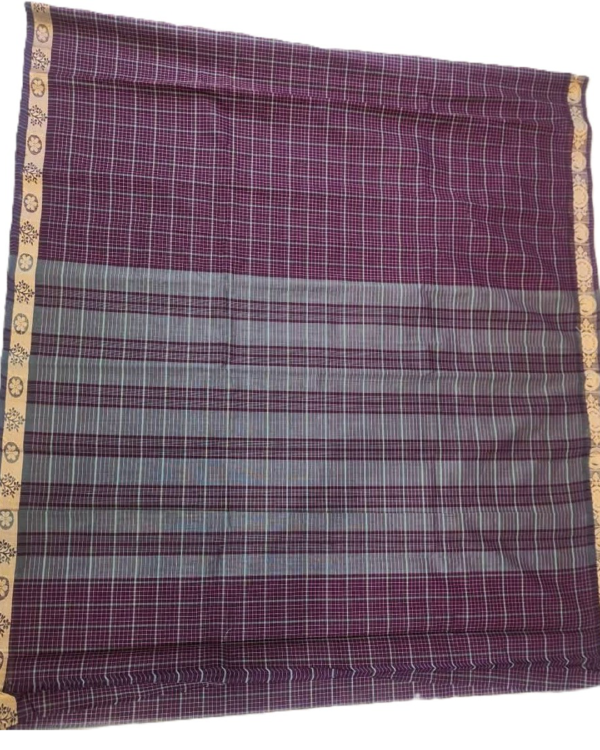 CHETTINAD COTTON SAREES  - Deep Wine Purple