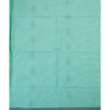 PURE COTTON SAREES - Aqua Mint Green with Teal & Maroon Accents
