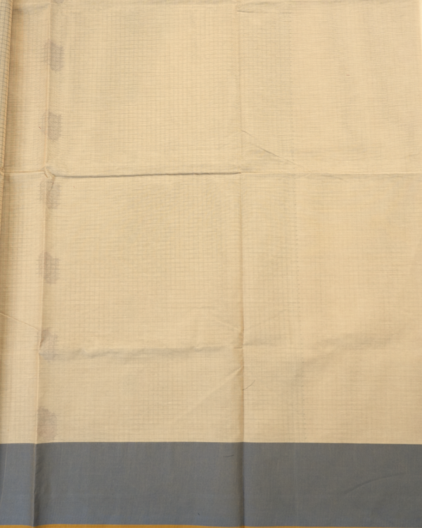 42 PURE COTTON SAREE - Grey Beige