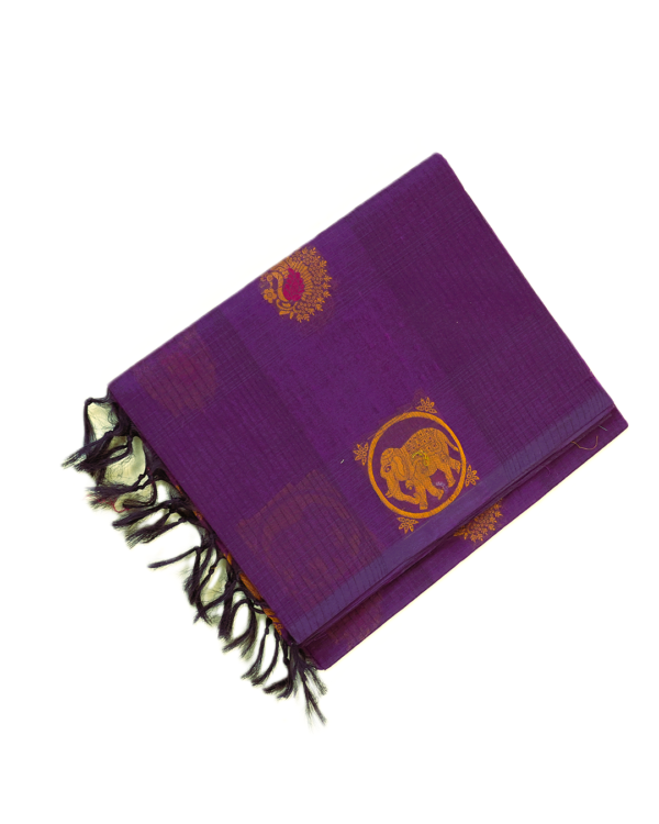 PURE COTTON SAREE - Royal Purple