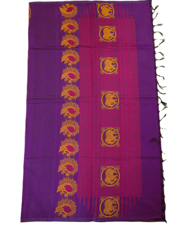 PURE COTTON SAREE - Royal Purple