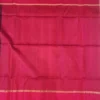 SOFT SILK SAREE - Dark Bottle Green with Magenta Pink Contrast