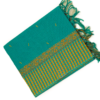 PURE COTTON SAREES - Teal Green