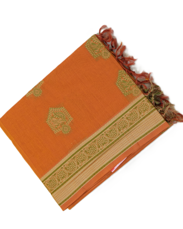 PURE COTTON SAREES - Rust Orange