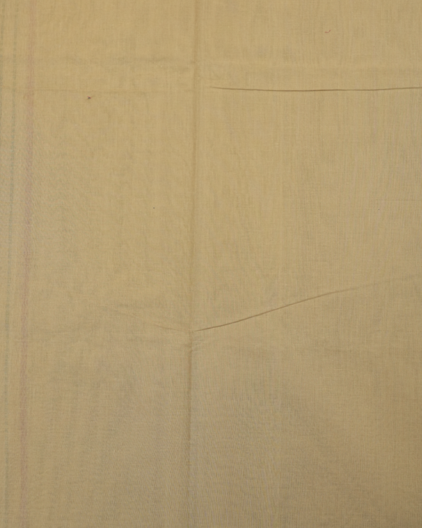 PURE COTTON SAREE - Beige Sandalwood with Dusty Rose & Charcoal Grey