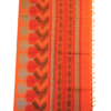 PURE COTTON SAREES - Bright Orange with Rani Pink